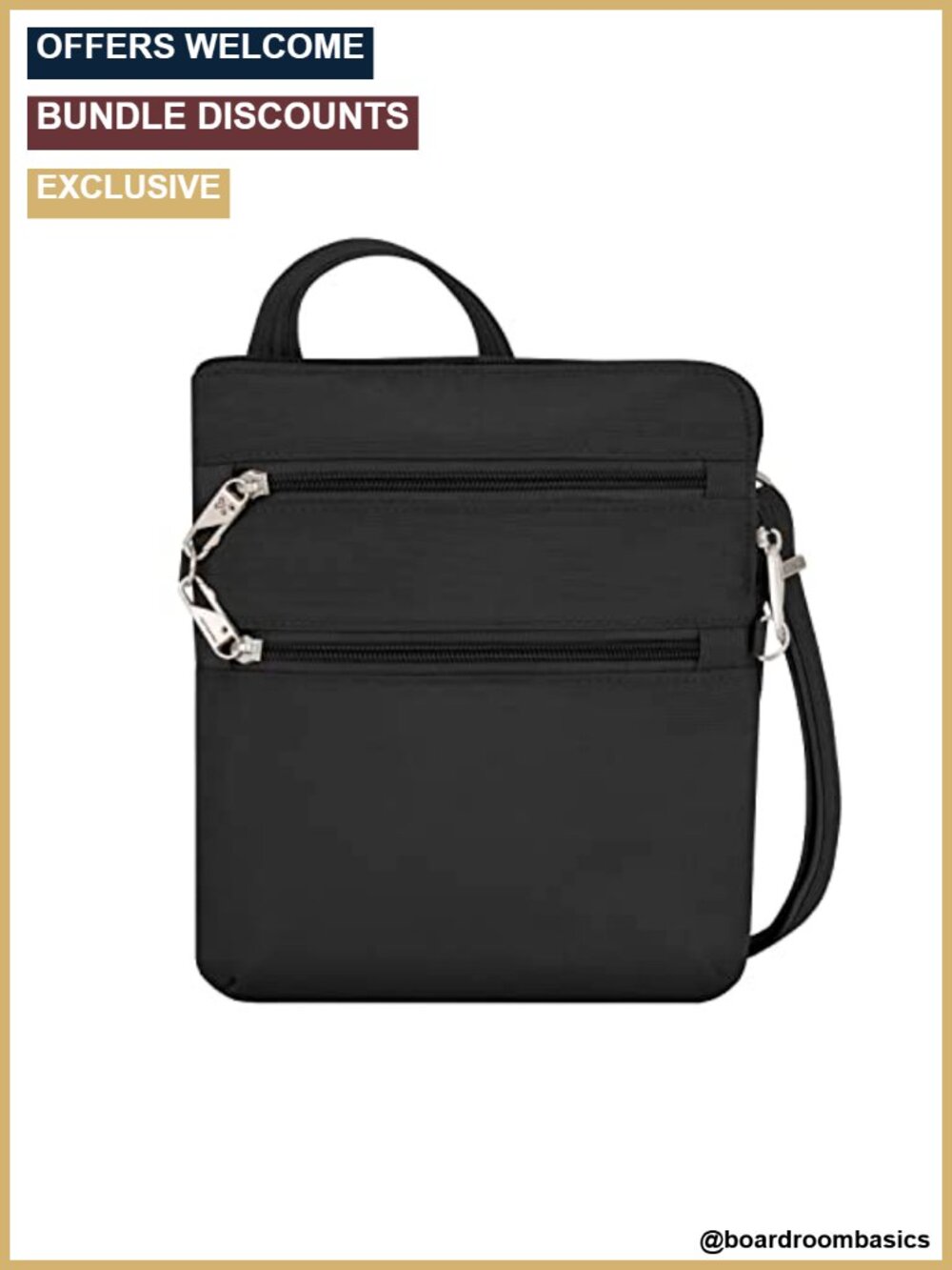 Anti-Theft Crossbody Bag Slash-Resistant RFID Locking